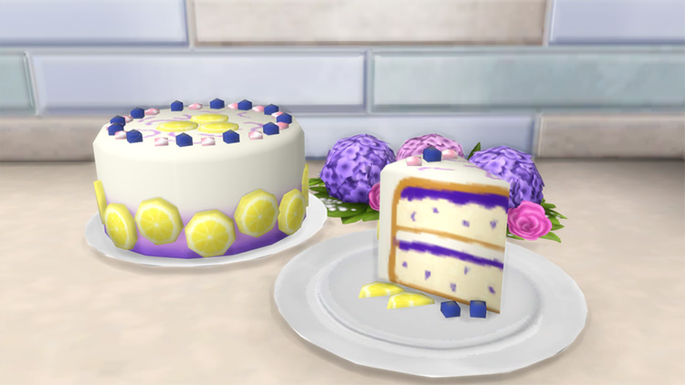 Lemon Blueberry Cake Sims 4 CC