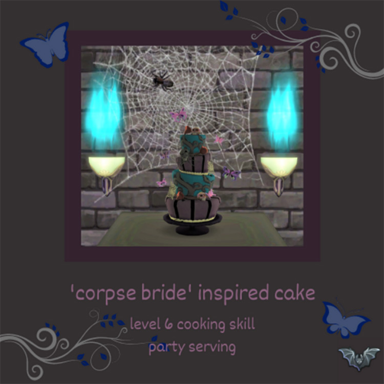 Corpse Bride Inspired Cake for Sims 4