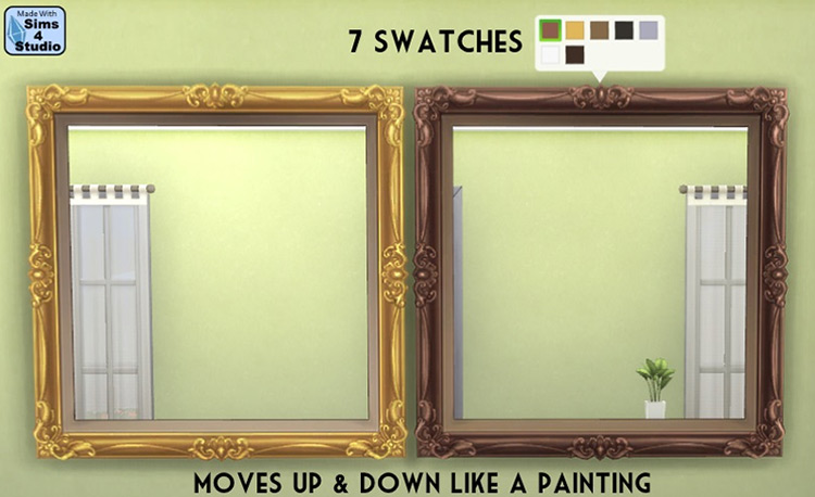 Large Ornate Mirror for Sims 4