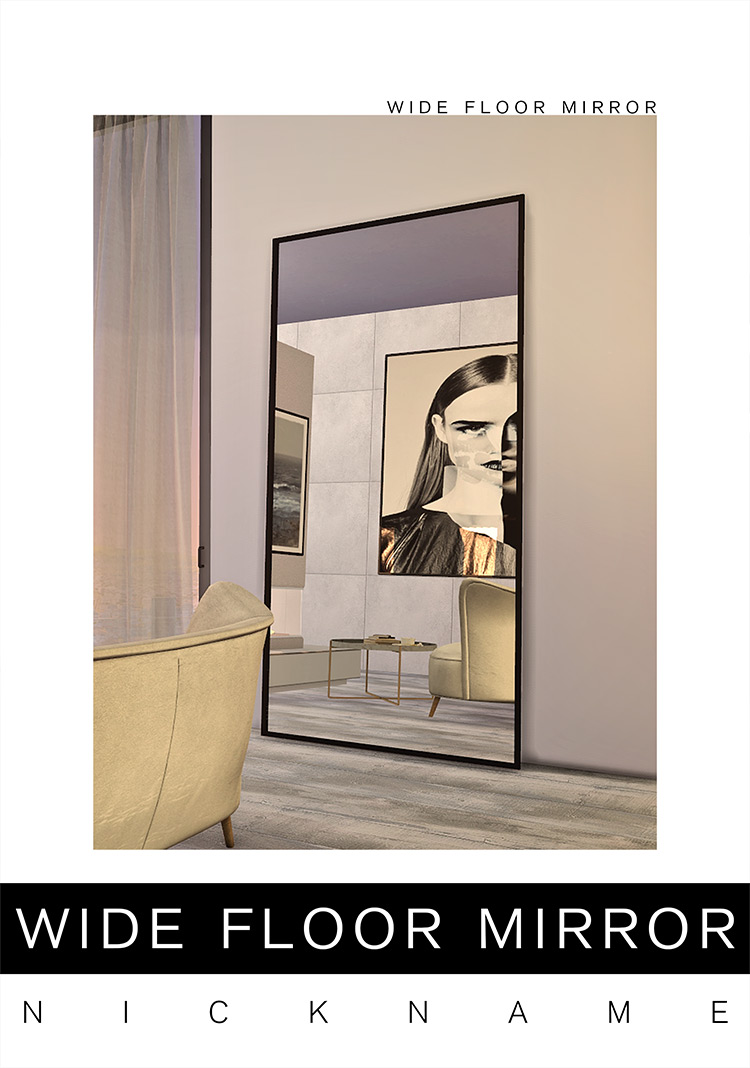 Wide Floor Mirror Sims 4 CC