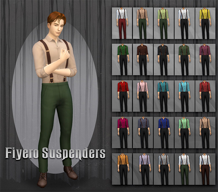 Fiyero Suspenders for Sims 4