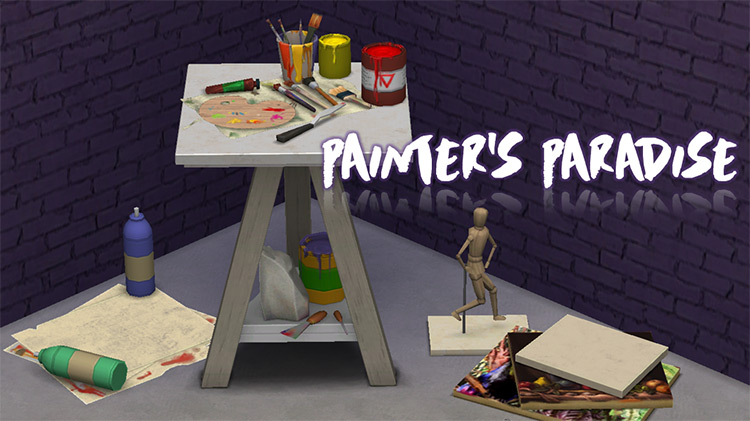 Painter’s Paradise Clutter TS4 CC