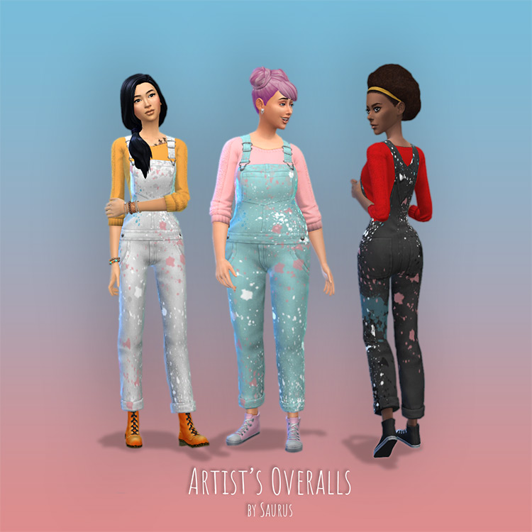 Artist's Overalls for Sims 4