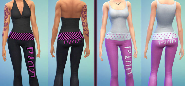 Simlish Yoga Pants CC for The Sims 4