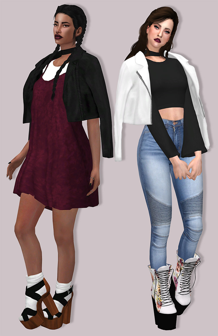 Leather Jacket Accessory Sims 4 CC