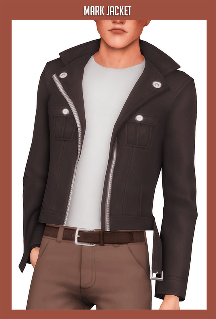 Best Sims 4 Leather Jacket CC  Male   Female    FandomSpot - 91