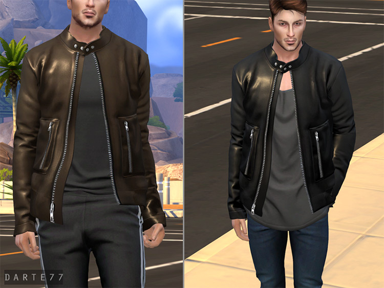 Racer Jacket for Men - Sims 4 CC