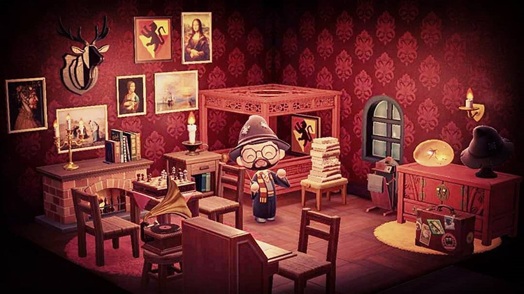 Gryffindor Dorm Interior Idea for ACNH