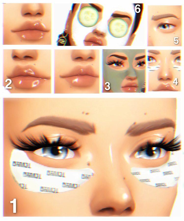 Caesarsims’ Sunday Nights Skincare Set TS4 CC