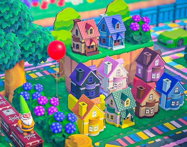 Small houses in a gummi bear village - ACNH Idea