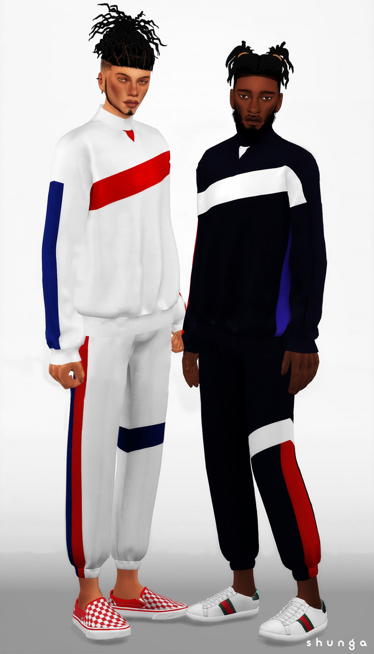 Ader Error Colorblock Sweatpants Sims 4 CC