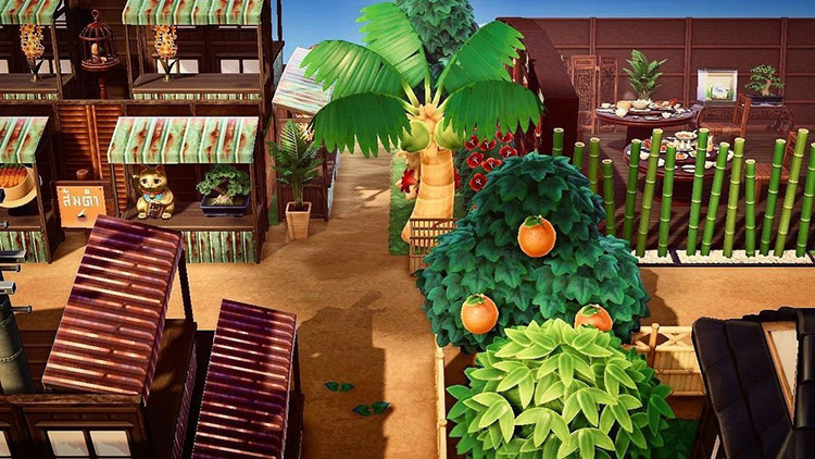 Rainforest marketplace in ACNH