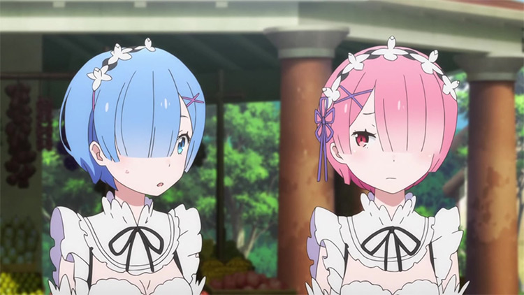 Rem and Ram in Re: Zero anime