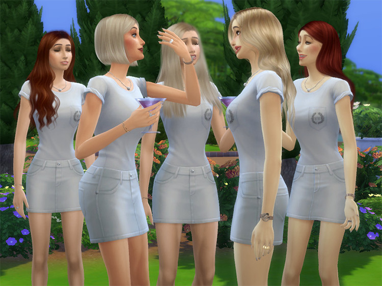 Sorority Top for Sims 4