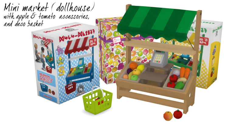 Mini Market Dollhouse - Sims 4 CC