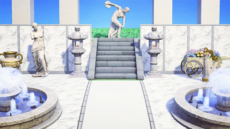 Ancient greek temple staircase design - ACNH Idea