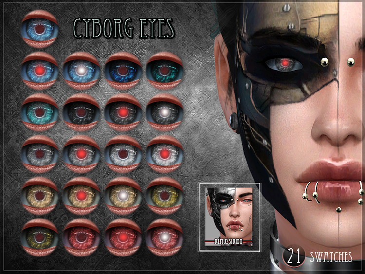 Cyborg Eyes by RemusSirion Sims 4 CC