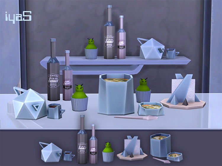 Facet Geometric Kitchen Set by soloriya TS4 CC