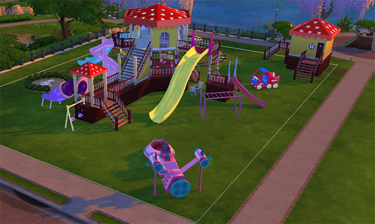 Joyful Kids Playground Set Sims 4 CC