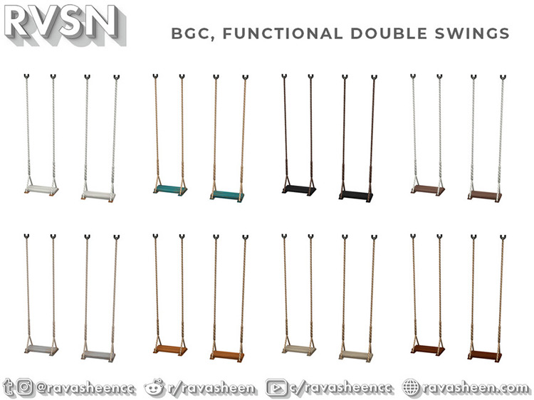 Mood Swings Wooden Swing for Sims 4