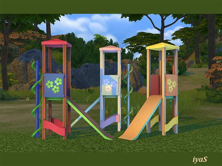 Kids House with Slide Sims 4 CC