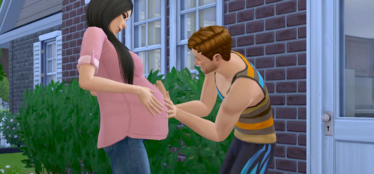 Sims 4 Girl in Maternity Clothes Screenshot