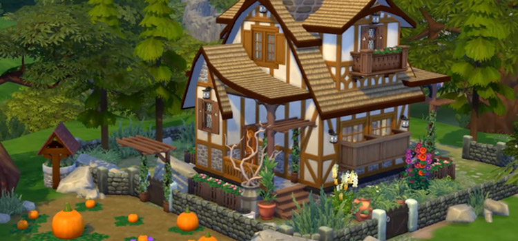 Pumpkin Cottage Design in The Sims 4