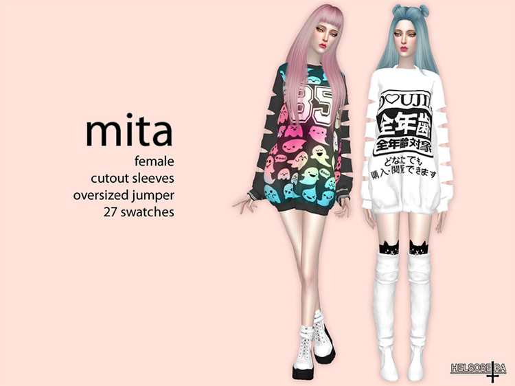 Sims 4 Cc Oversized Shirts Sweaters Hoodies Fandomspot Dfentertainment