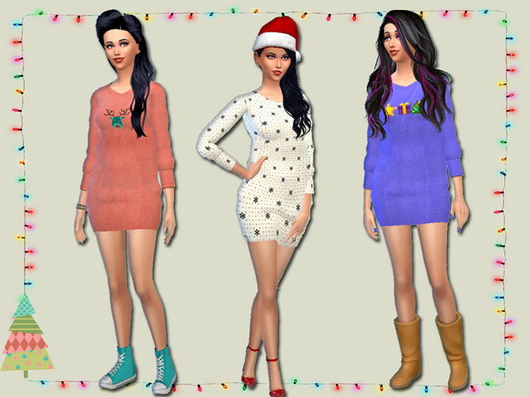 Oversized Christmas Sweaters TS4 CC