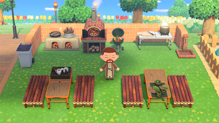 Park cookout design in Animal Crossing New Horizons