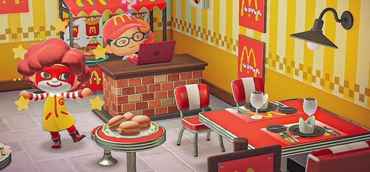 McDonalds Restaurant Interior in Animal Crossing New Horizons