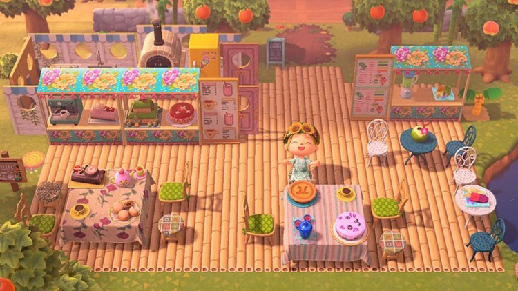 Outdoor dessert cafe idea in ACNH