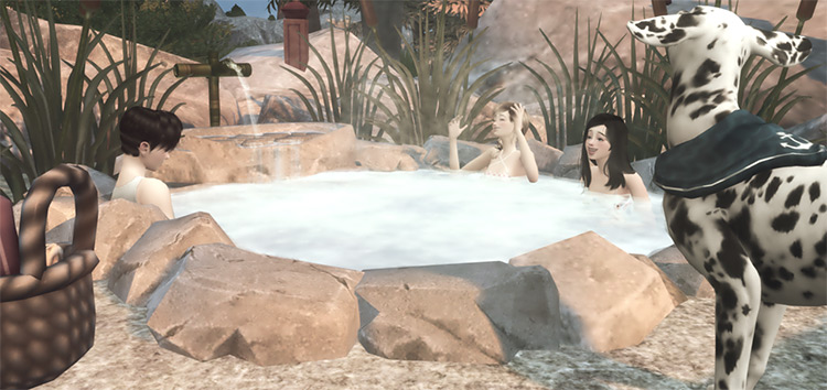 Japanese Hot Tub for Sims 4