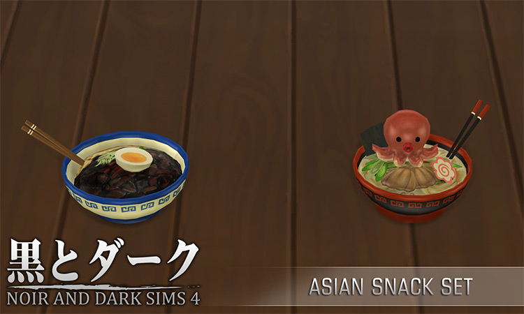 Asian Snack Set for Sims 4