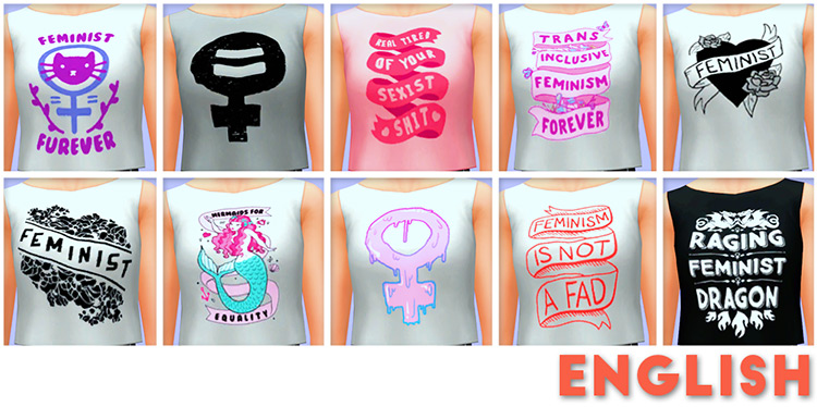 Feminist Shirt Sims 4 CC
