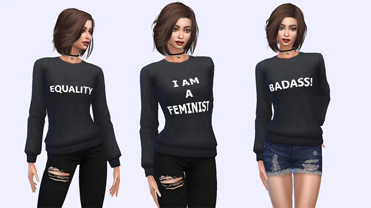 Feminist Sweater Sims 4 CC