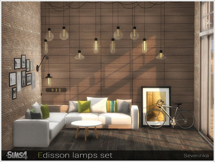 Eddison Lamp Set / Sims 4 CC