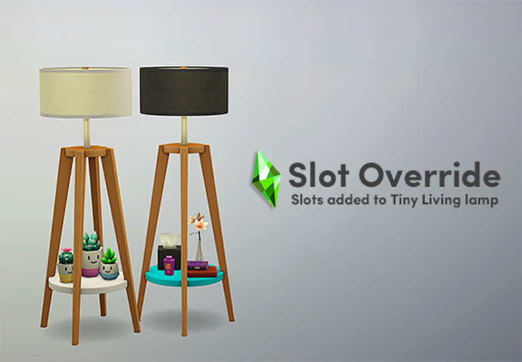 Slot Override- Tiny Living Lamp / TS4 CC