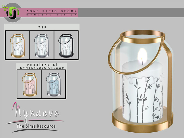 Zone Patio Candle / Sims 4 CC
