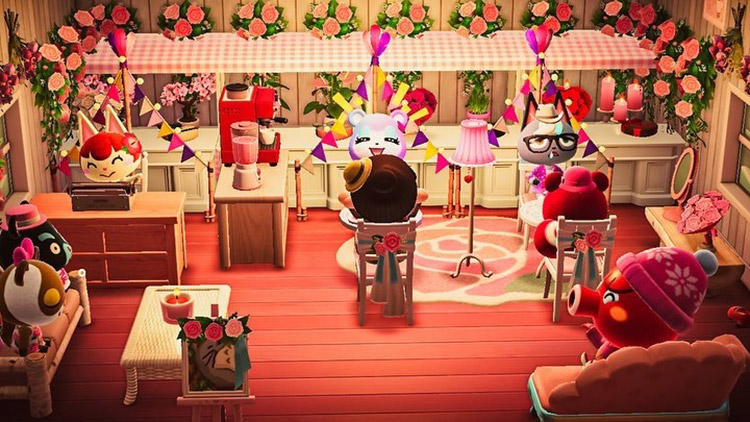 Valentines Day store with stalls / ACNH Idea