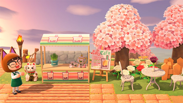 Custom lemonade stall design in ACNH