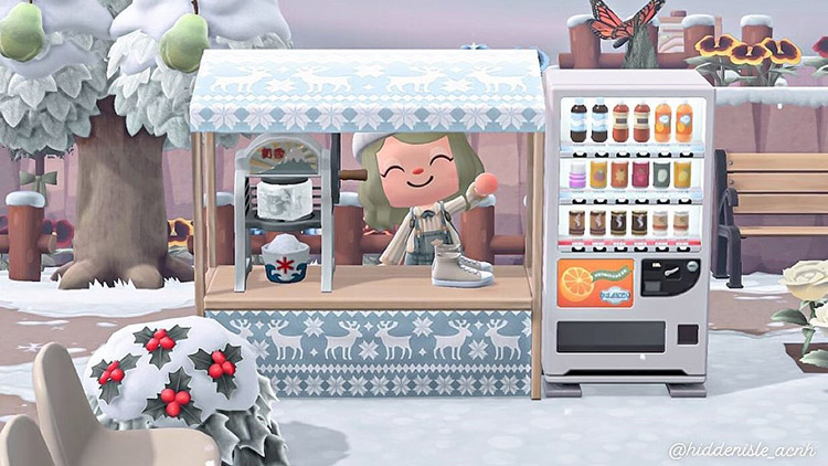 Snow cone stall designs in ACNH