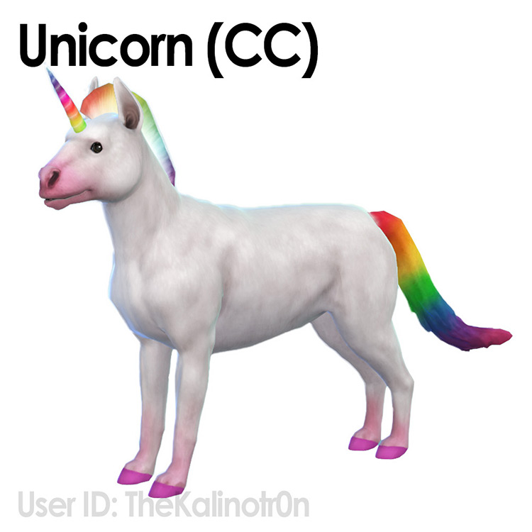 Unicorn Pet Mod for The Sims 4