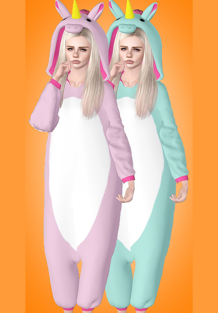 Unicorn Onesie Outfit / Sims 4 CC