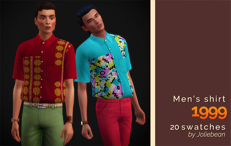 Men’s Shirts in 1999 Sims 4 CC