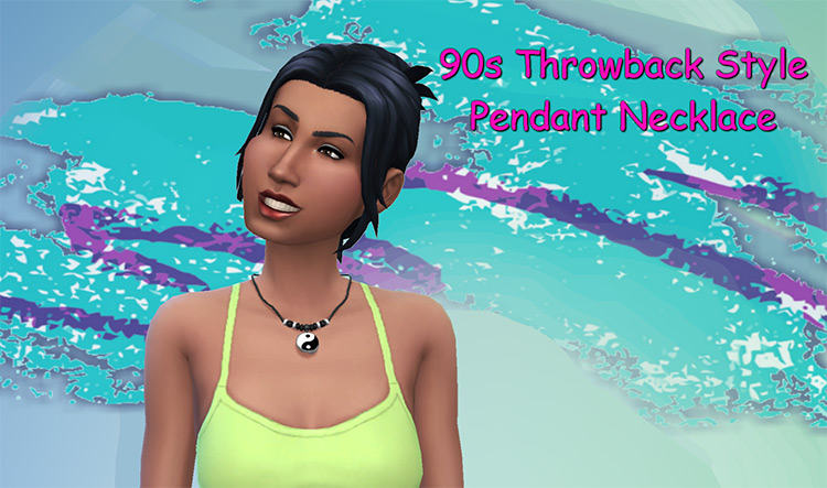 90s Throwback Pendant Necklace / TS4 CC