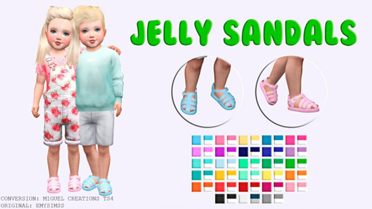 Jelly Sandals for Toddlers / Sims 4 CC