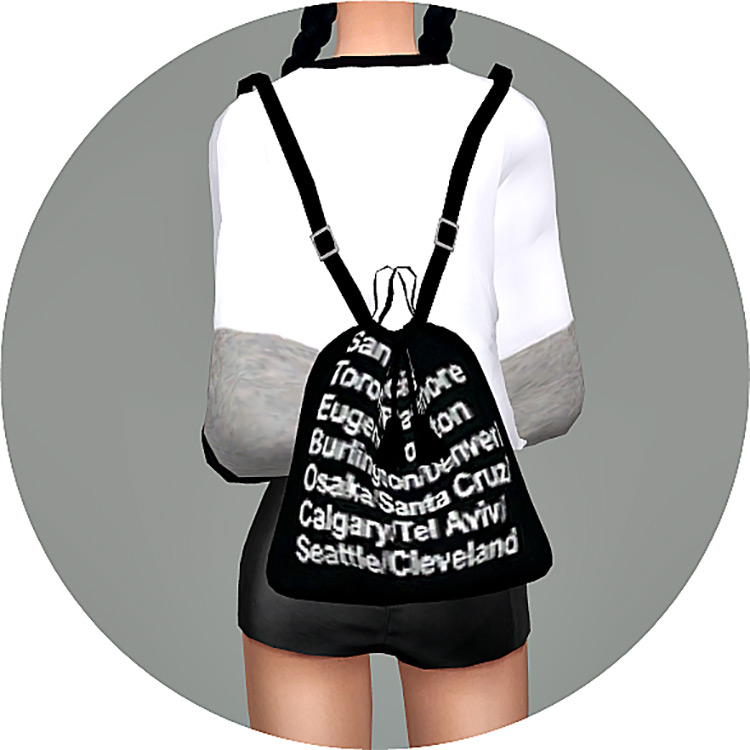 Bucket Backpack CC for The Sims 4