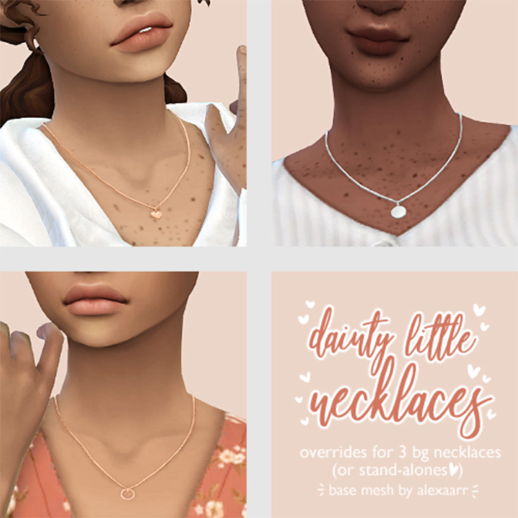 Dainty Little Necklaces for The Sims 4