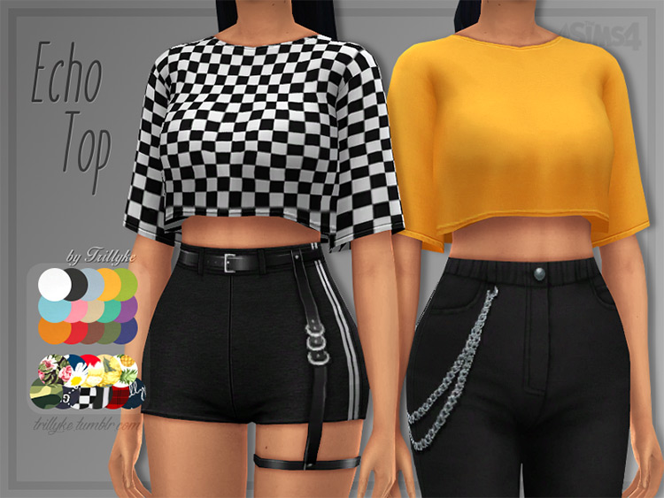 Echo Top for Teens / Sims 4 CC